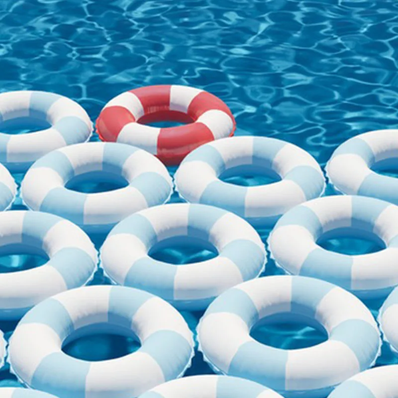 Custom Size 90cm PVC Fruit-Shaped Inflatable Swimming Ring Pool Float for Kids and Adults with Air Tube