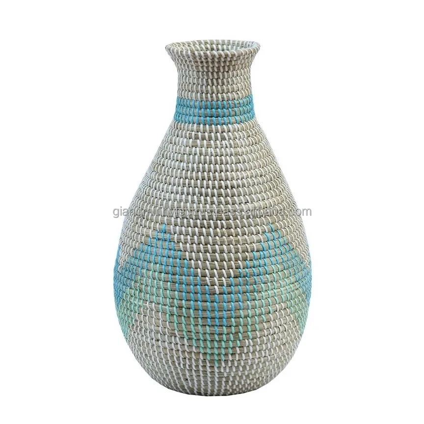 VietNam Seagrass Vase Wholesale Design Classic Seagrass Vase Decor Vase from Vietnam