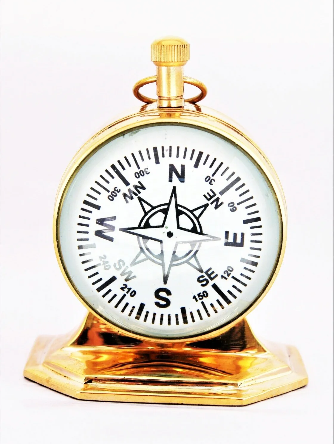 Nautical Vintage Tabletop Clock Double Face Brass Clock Study Table Clock Nautical Marine Room Decor Home Decor