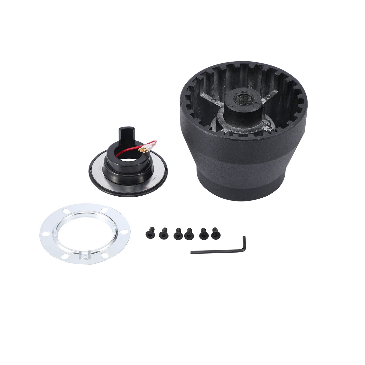 Racing  Auto Parts Black Racing Steel Steering Wheel Hub Boss Kit Adapter for BMW E30 E32 E34