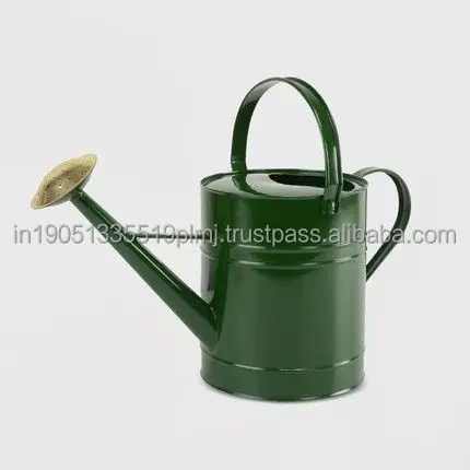 Custom Metal Garden Watering Can Galvanized Water Cans For Planting With Green Enamel watering cans For Garden and Homes