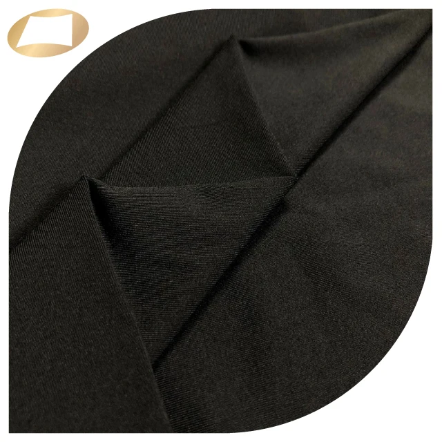 Elastic copper fiber polyester 75 spandex 25 antistatic fabric for sport clothing