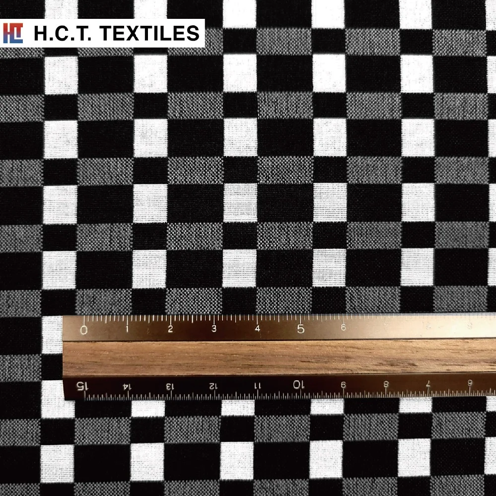 Тканая клетчатая ткань dobby 250 г эластичная полиэфирная нейлоновая
