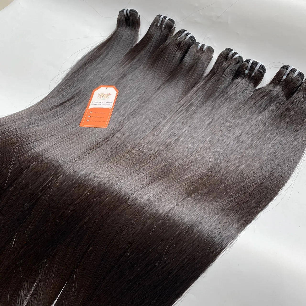 Best Quality Bone Straight Vietnamese Raw Human Hair Extensions No Treatment or Damage Bundled Afro Wave Curl Styles