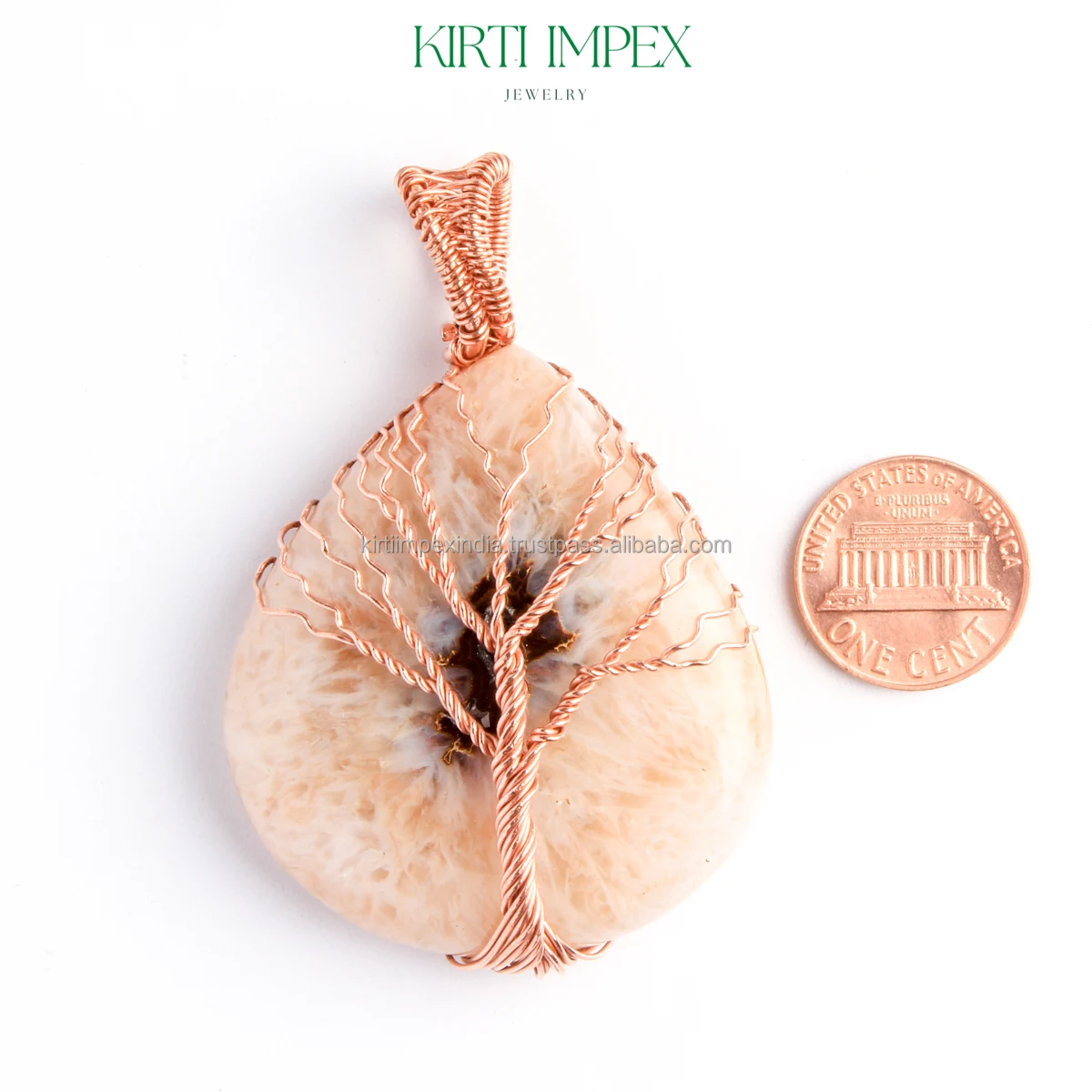 Assorted Crystals Copper Wire Wrapped Tree Of Life Wholesale Vintage Jewelry Reiki American Design Pendant