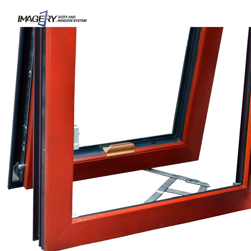 American Style Manual Open Top Hung Aluminum Alloy Framed Lowes Chain Winder Hand Crank Awning Window