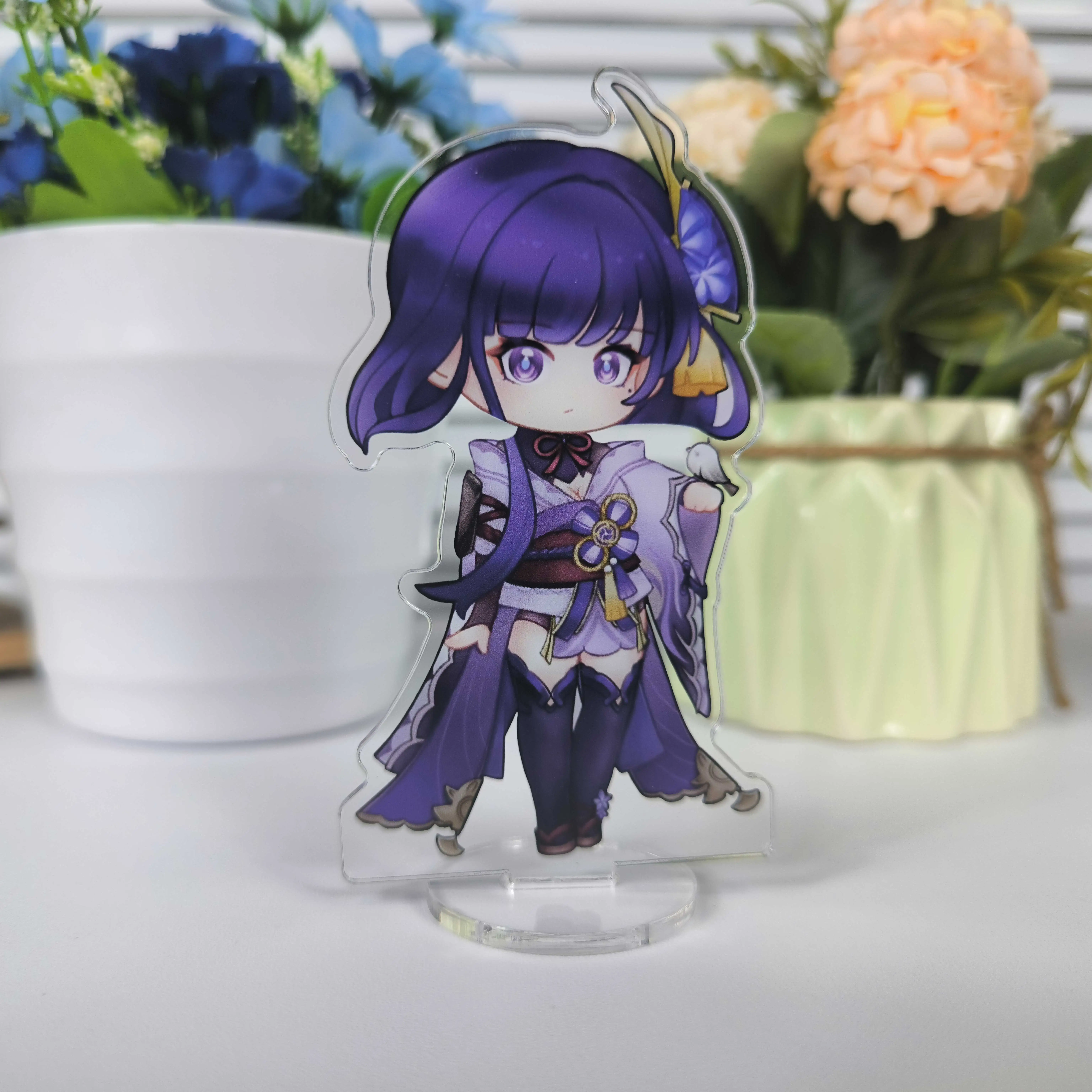 Factory direct sale genshin eco friendly acrylic figures standee single print cute anime printed acrylic standee with background