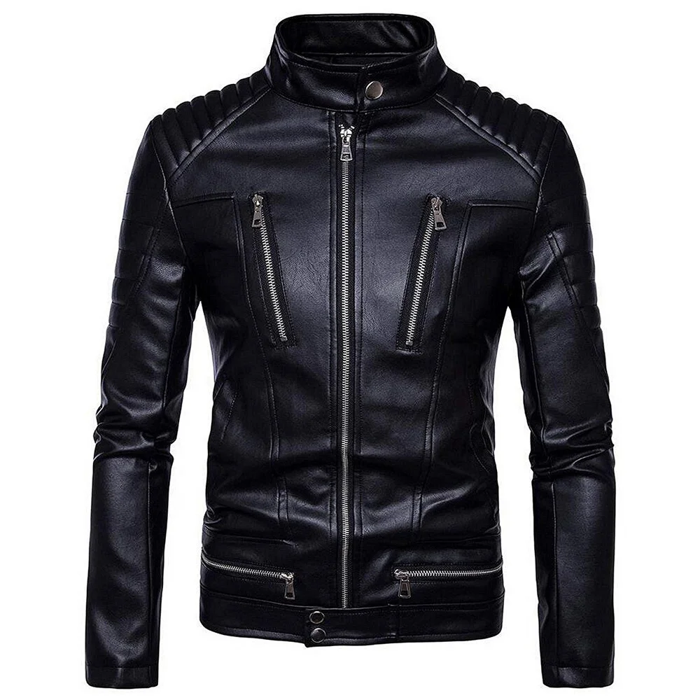 Fashion Men black Lamb Leather Jacket/men leather jackets/Pakistan leather jackets
