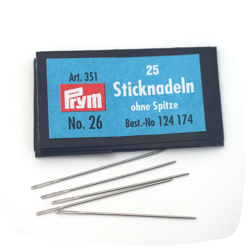 124140 Prym Pointed cross stitch wool needles No. 24 with silver eye 0.80 x 37 mm - bag of 25 pieces