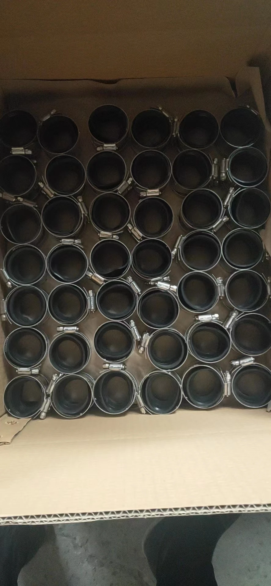 Stainless steel band astm rubber gasket no-hub coupling clamp with rubber