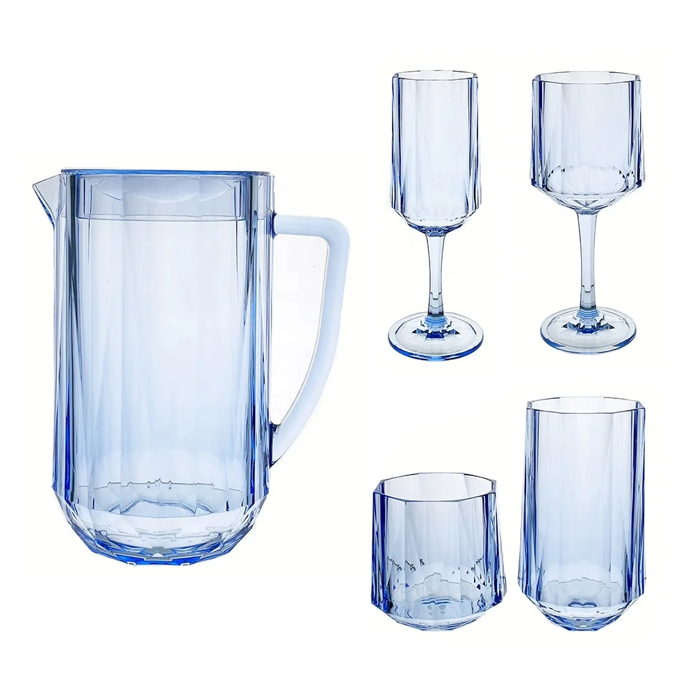 Acrylic Tableware Set Water Jug Drinking Cup