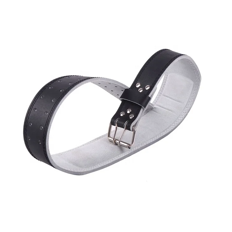 OEM Custom All Leather Stable Lower Back Support Gym Waist Slim Weight Lifting Belt Customized Printed Logo