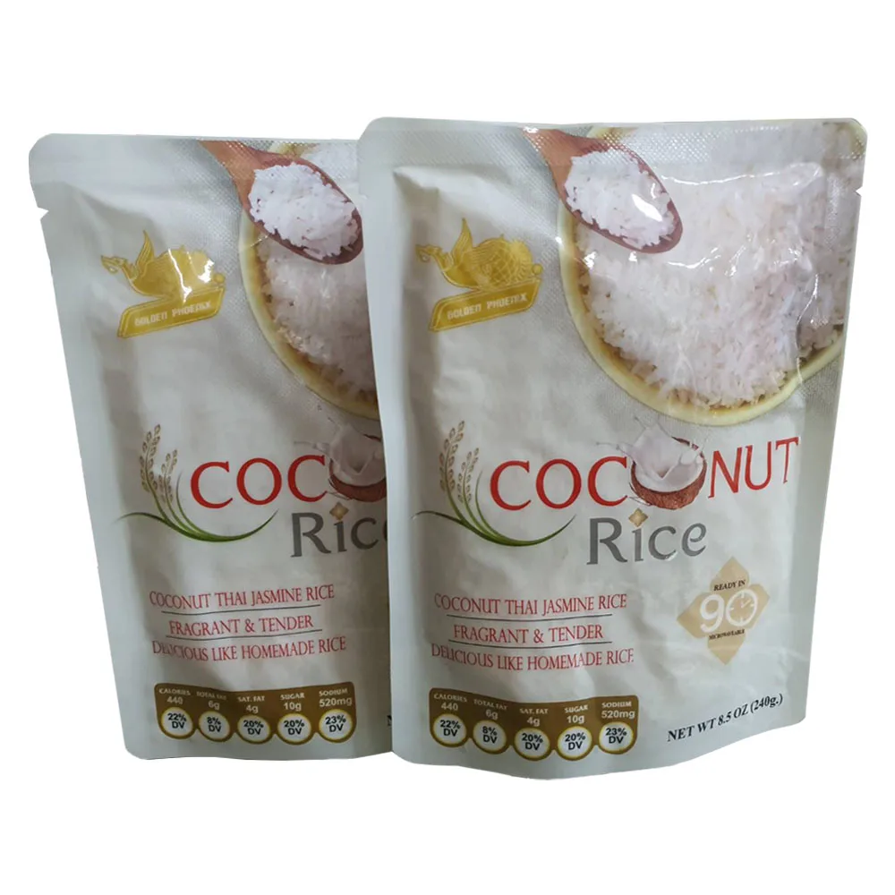 Instant meal - Coconut Rice Thai Jasmine Rice Pack in Pouch 240g Instant Rice Microwave Ready Food