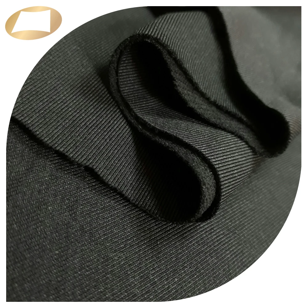 High quality 24G spandex 140d brushed nylon french terry sweatpants twill fabric 250gsm