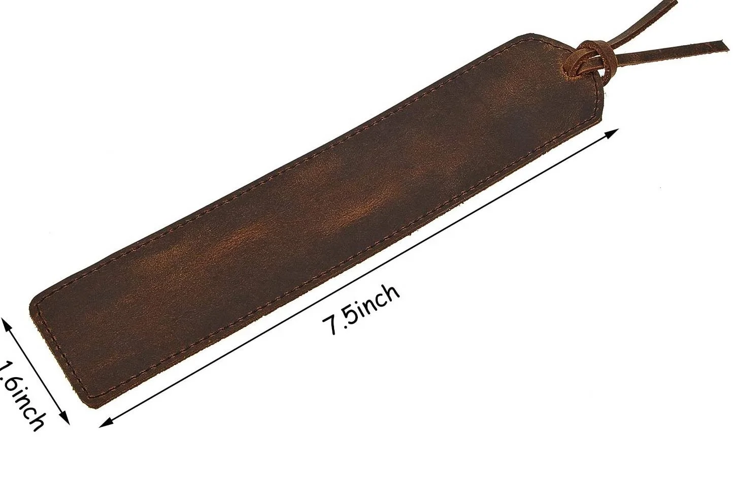 Leather Bookmark Classic Stitched Bookmark with Leather Rope Page Markers Reading Gifts for Book Lovers Readers for Men Women