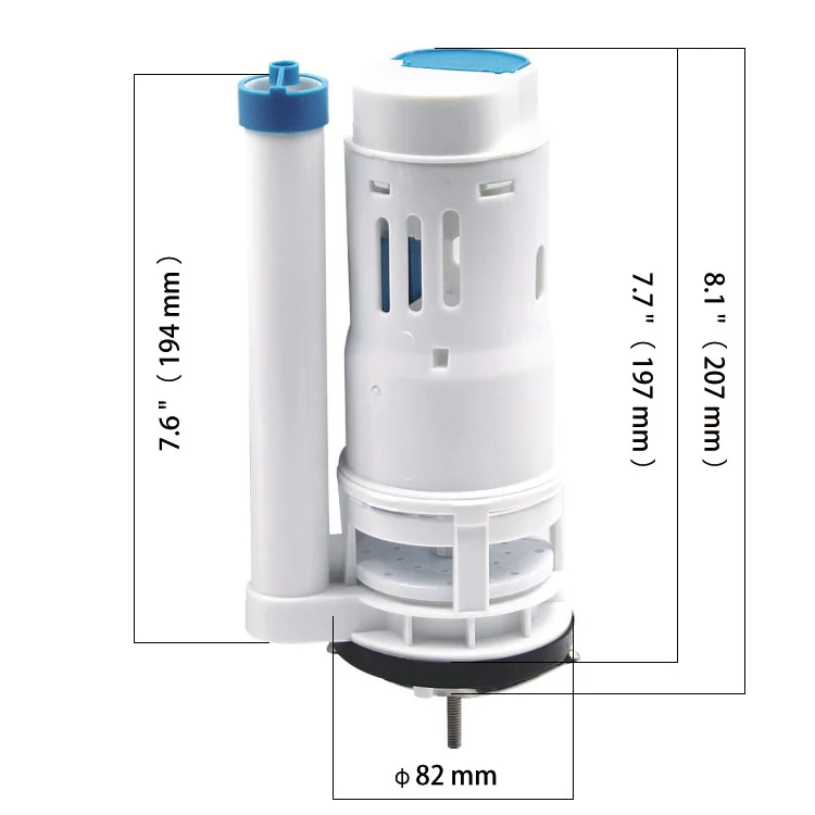 Toilet Tank Dual Flush Fittings Fill Valve Pull Inlet Valve For One-Piece Universal 2 Inch Adjustable  Fill Flush Valve