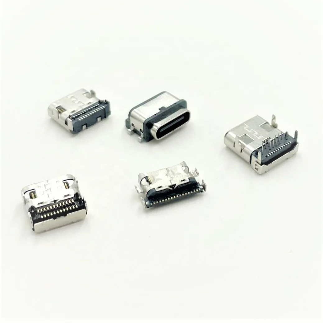 Water proof USB 3.1 Type C Female Connector 24 Pin SMT RoHS IPX7