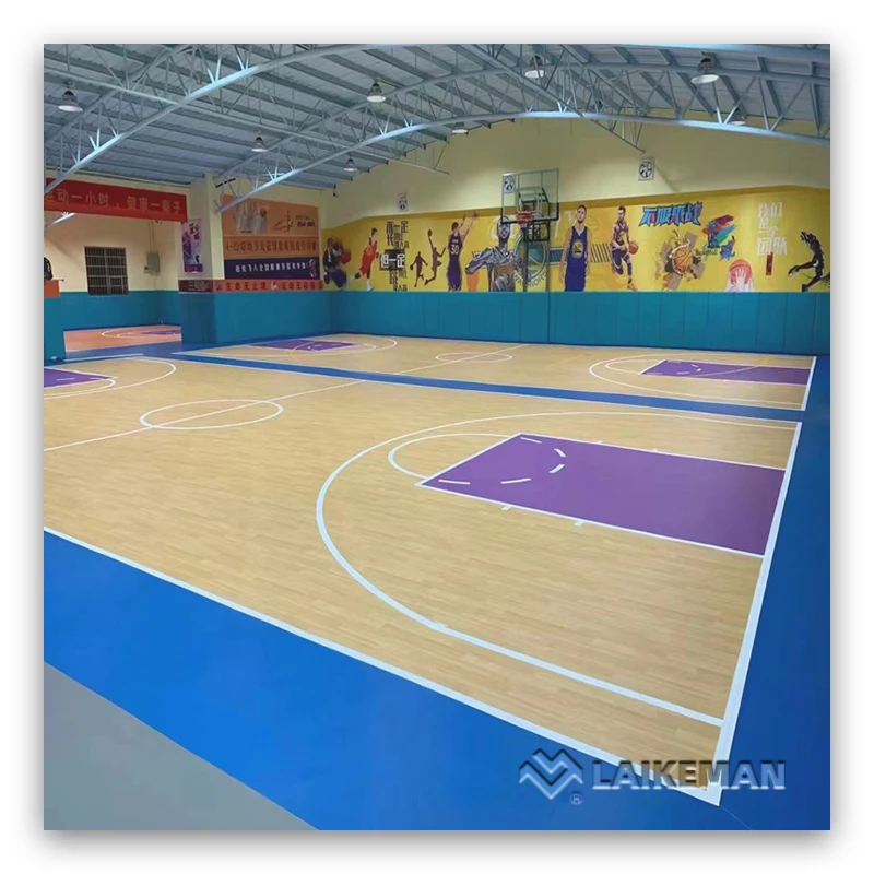 Indoor sport floor vinyl flooring roll basketball linoleum flooring