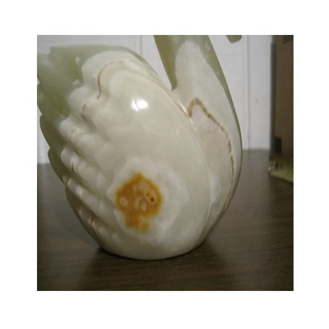 High Quality White Swan Onyx Marble Figurine In Bulk