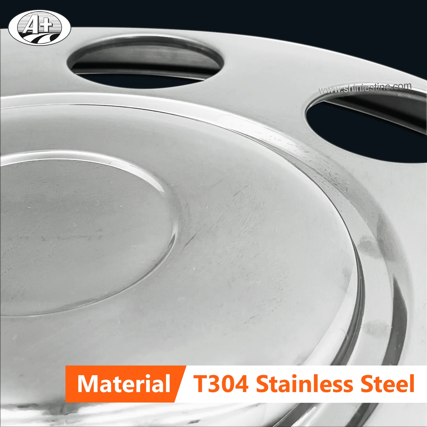 (STEEL/ALLOY WHEEL)EU/JP 19.5 T304 Stainless Steel Truck/Bus Wheel Cover Protector Ring with Closed Center