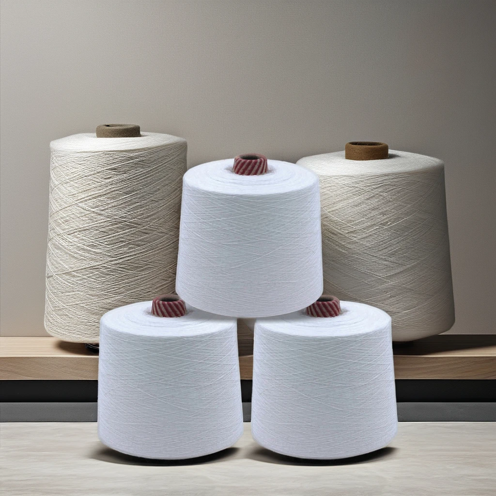 Wholesale 100% Polyester Yarn 30S/1 NE 15s/1 Ring Spun Sewing Raw Pattern Filament Style Recycled Features for Weaving Knitting