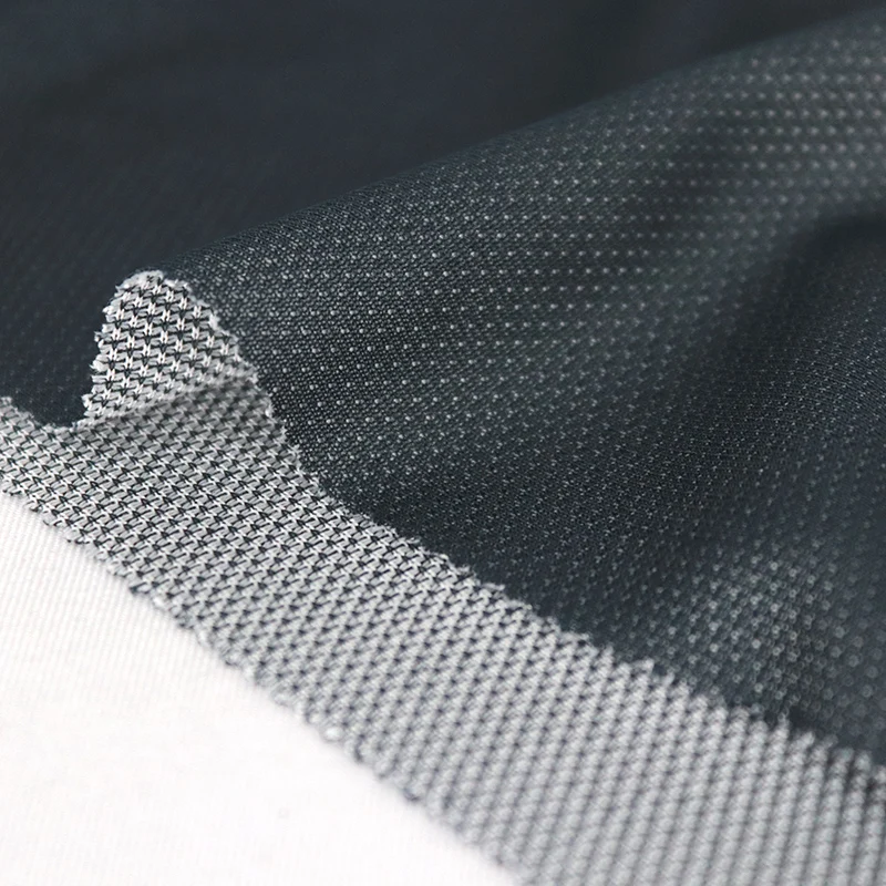 Polyester Lightweight Two Tone Double Circular Knit Textile Fabric For Garment Apparel Jacket Interior Speaker Acoustic Stereo