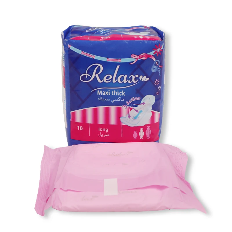 wholesale biodegradable sanitary napkins maxi thick sanitary female pads for period cotton