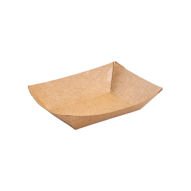 Custom 2 Lb Polycoated Kraft Paper Food Tray by GP PRO (Georgia-Pacific), Kant Leek, Red Plaid,