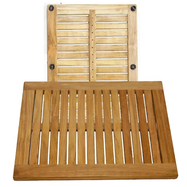 Wood Bath Mats Teak Wooden Bath Mat Anti-slip Massage Bathroom Furniture Best Quality Wood Mats