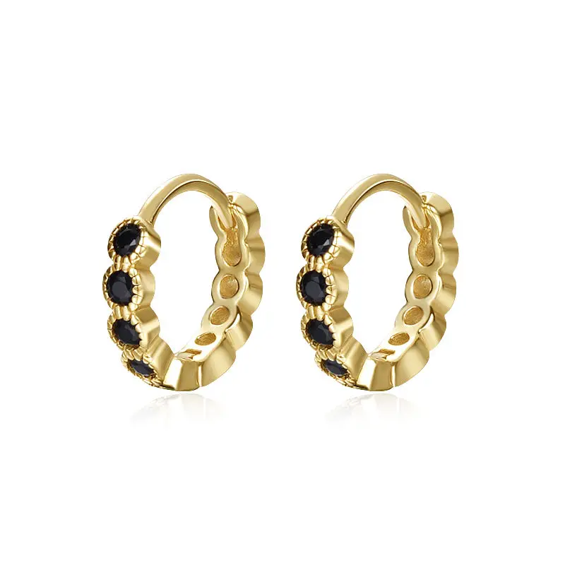 925 женские серьги-гвоздики с цирконием