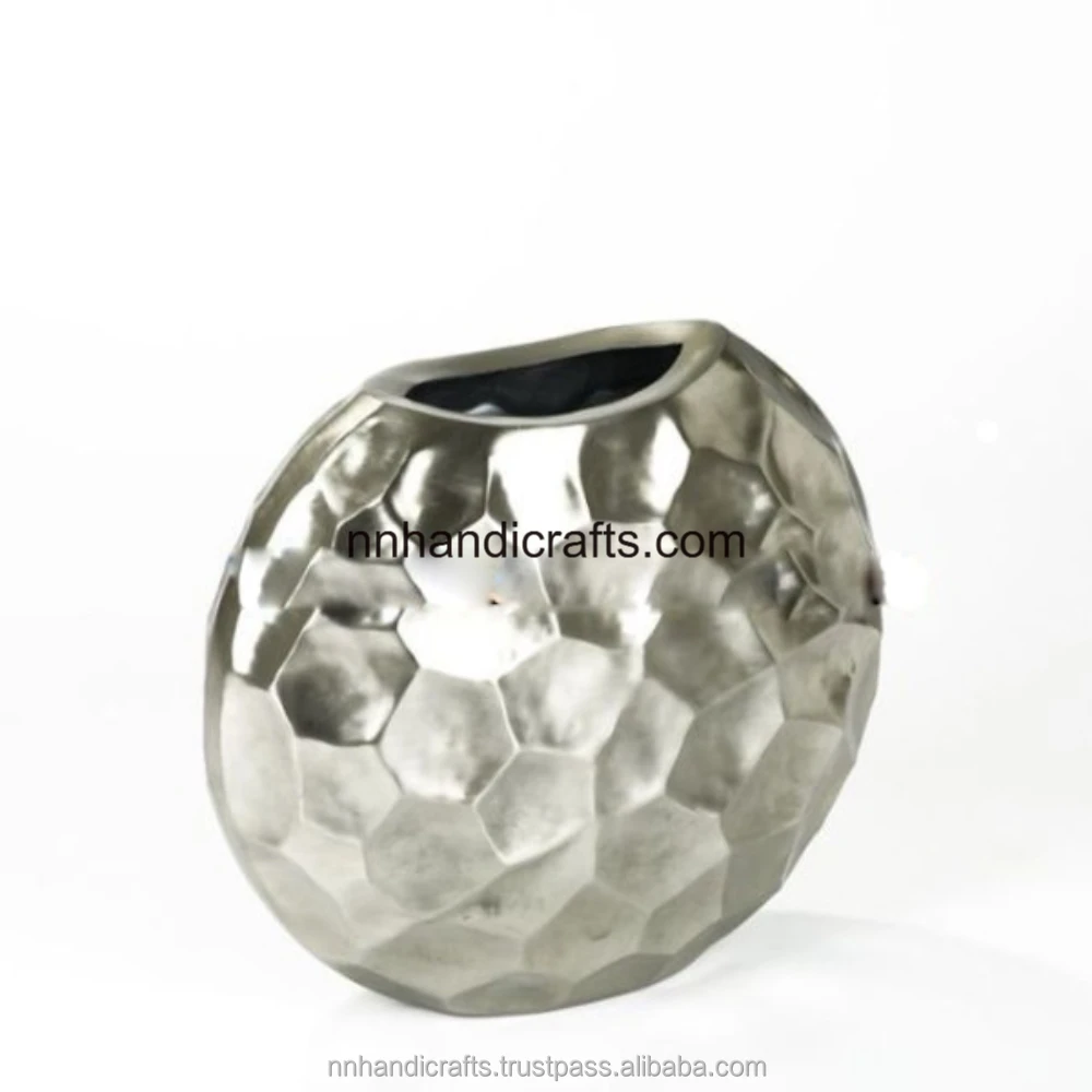 Античный современный классический дизайн алюминиевая металлическая Посеребренная никелированная блестящая Выгравированная напольная ваза винтажная Роскошная последняя Настольная Ваза