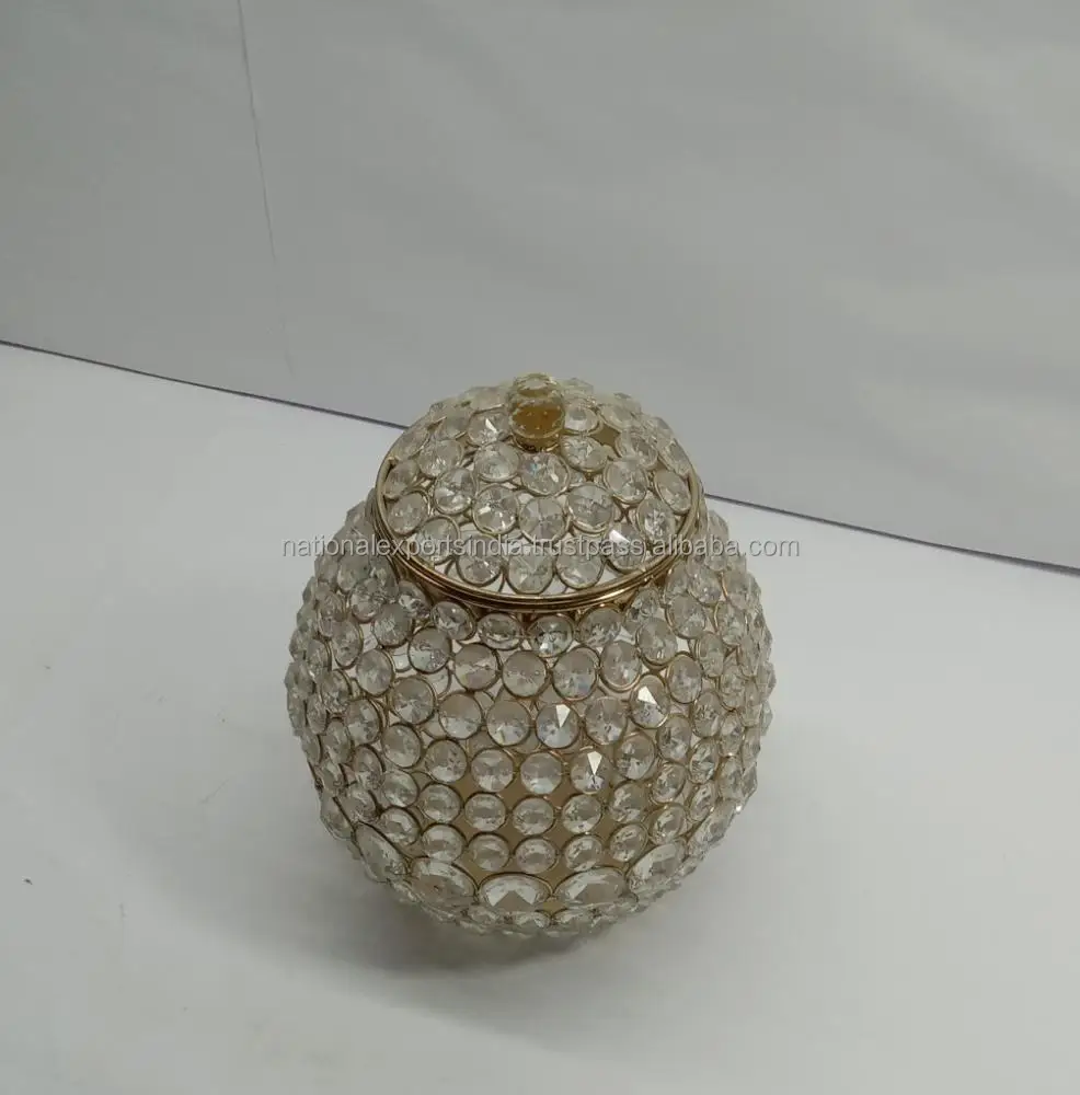 Candle With Lids Candle Glass Jar With Lid Custom Empty Electroplated Gold Silver Copper crystal Jars for home decor