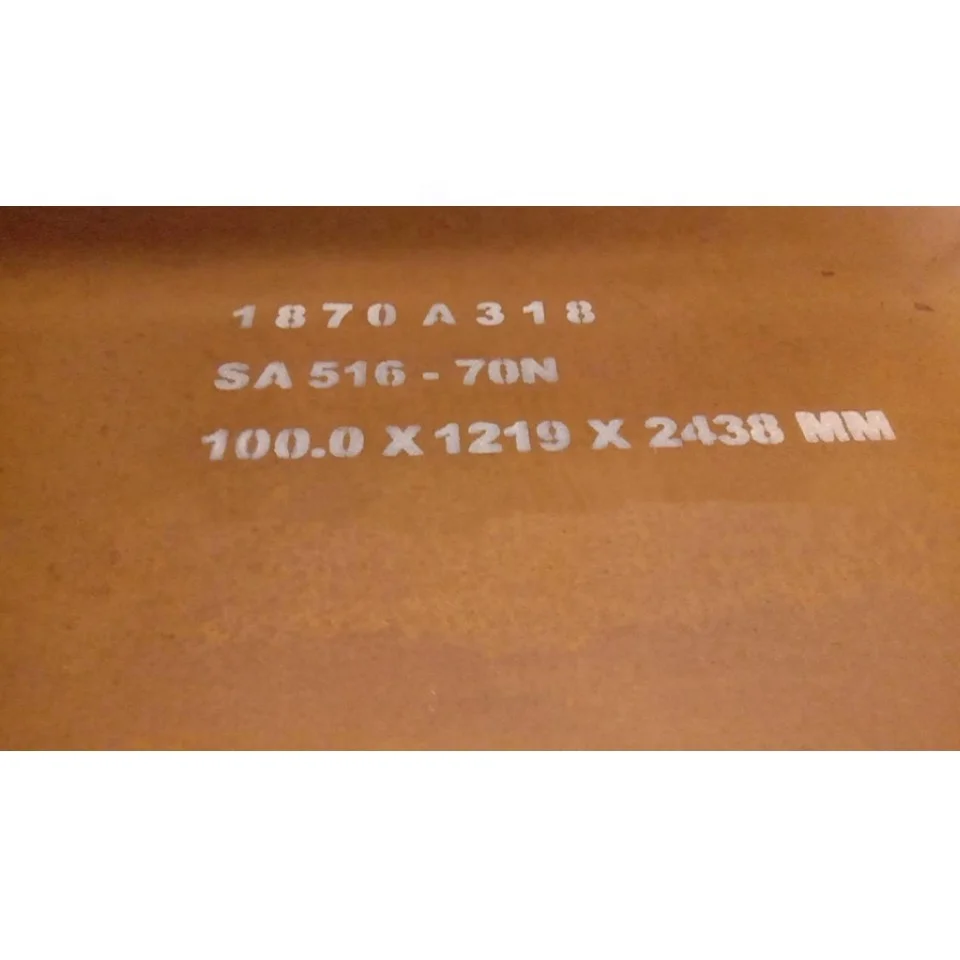 SA516 Gr70 Carbon steel plates for pressure vessels Boilers Steel Plates comply with ASME standards