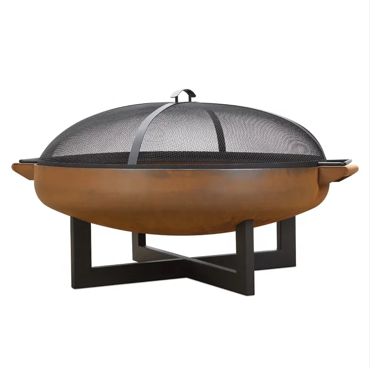 Good Quality Camping Fire Pit Round Corten Steel Fire Bowlfor Patio Backyard Camping