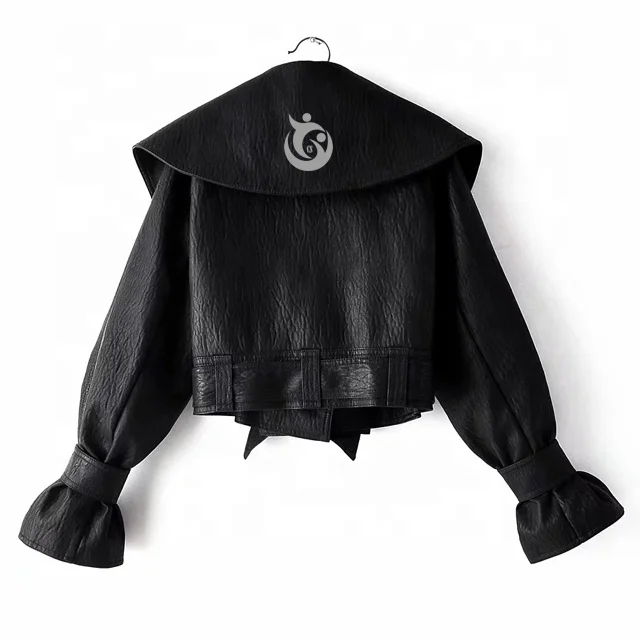 Autumn New Style Leather Jacket Sheepskin Loose Fashion Short 2021 Jacket winter Leather Women crop Jackets