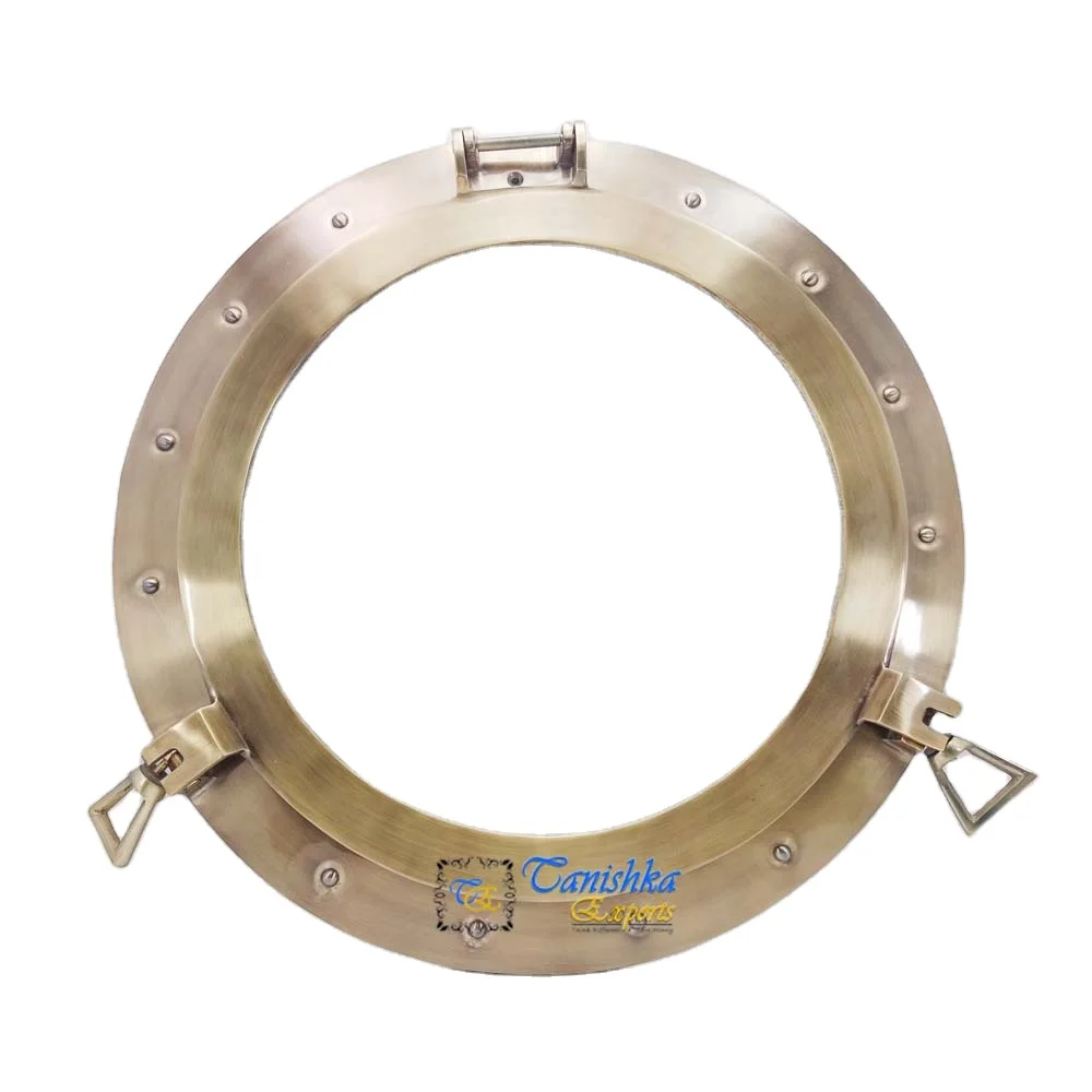 Brass Antique Finished porthole Aluminum with Glass round Ship Porthole customized Marine Porthole ship window at low price