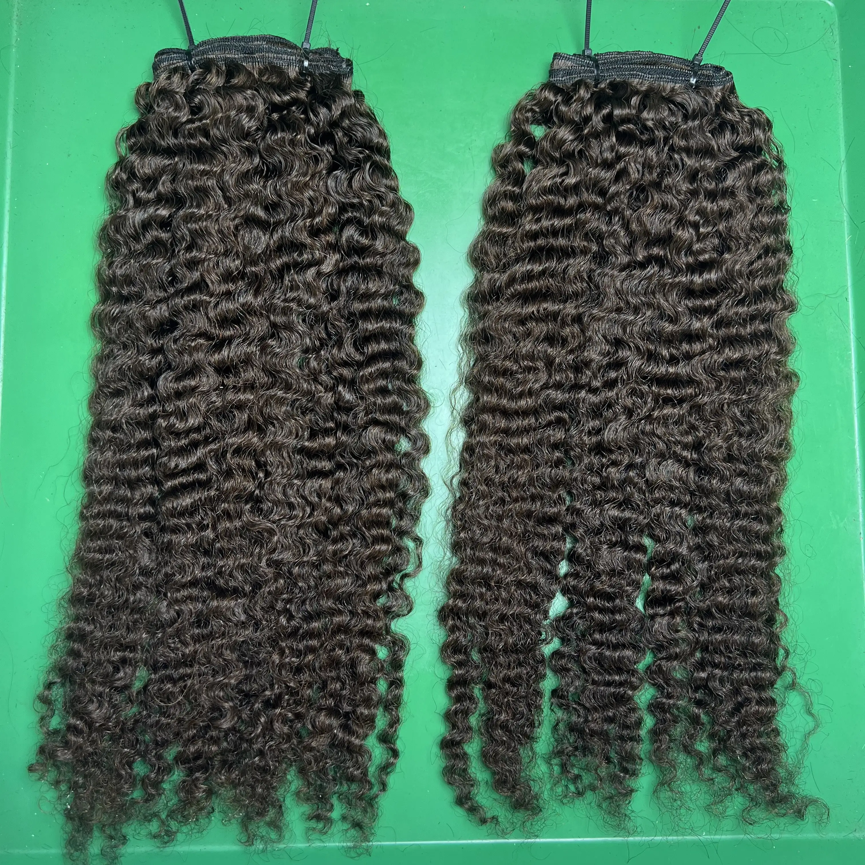 10A Standard Virgin Brazilian Full Cuticle Aligned aw Hair Black Burmese Curly Weft Machine Double Drawn Bundle From Qhair