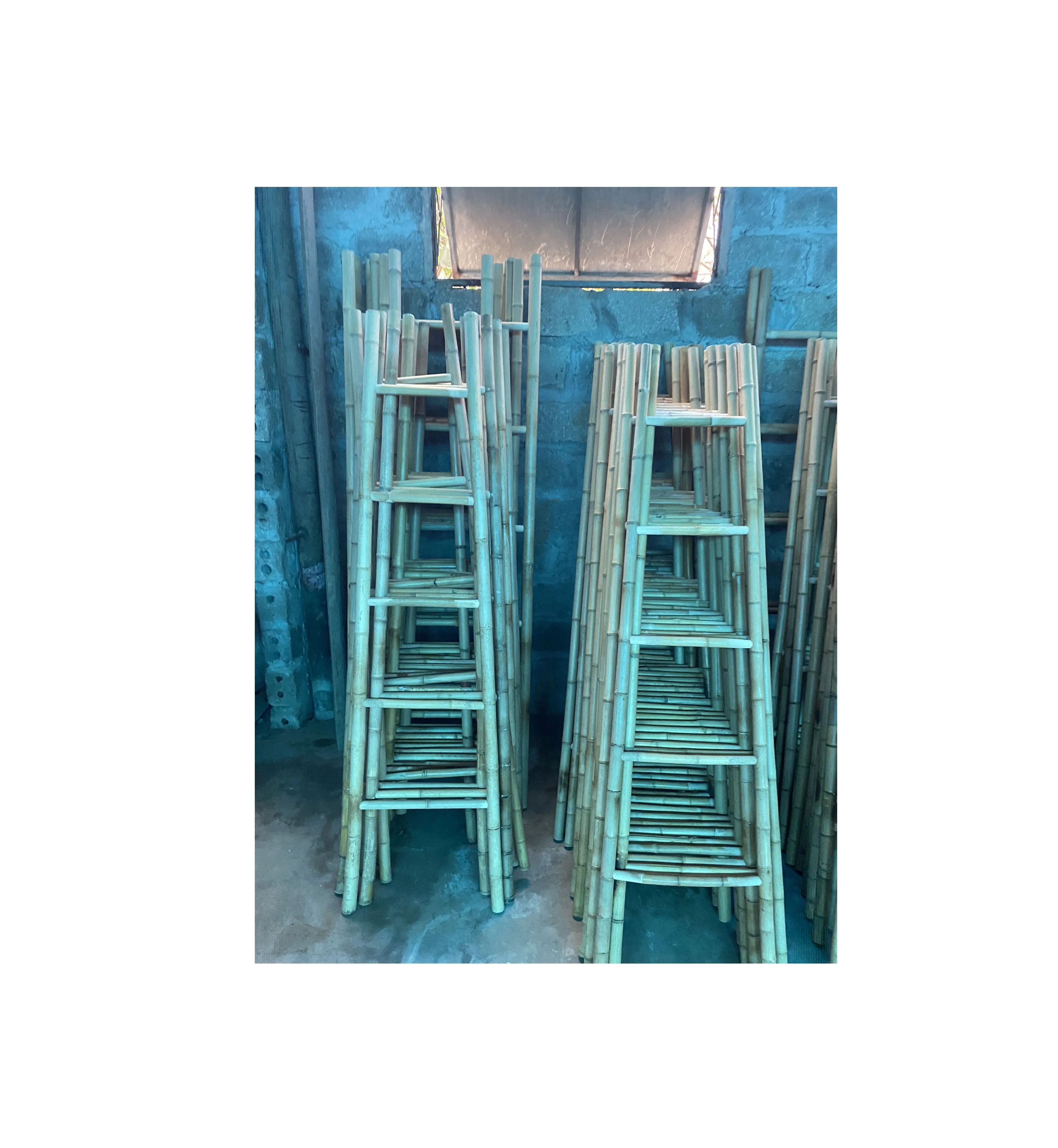 Vietnam Compact Natural bamboo ladder with 5 steps and matte texture use for bathroom hotel home garden furniture handicraft