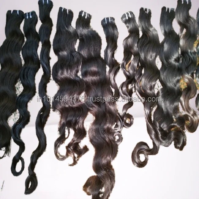 Индийский производитель волнистых человеческих волос для наращивания/100% натуральные волнистые индийские волосы!