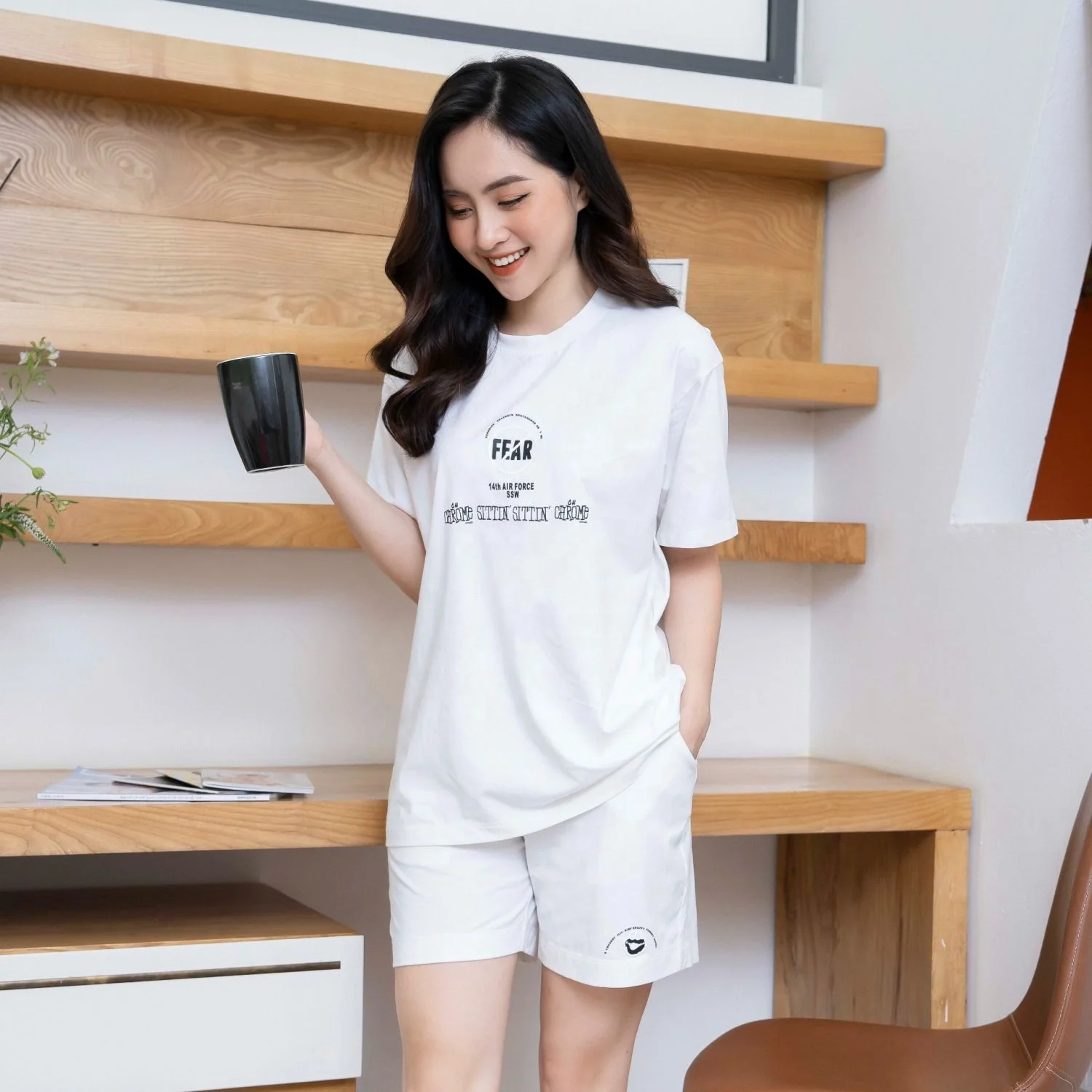 Wholesale Women Clothing 2021  White Set Breathable Woman Casual Best Price High Quality