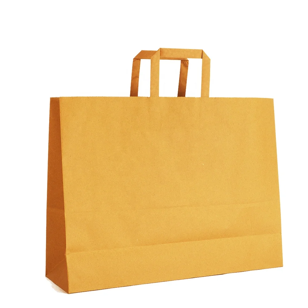 China OEM factory  wholesale customized kraft paper shopping  packing bags with your own logo printing