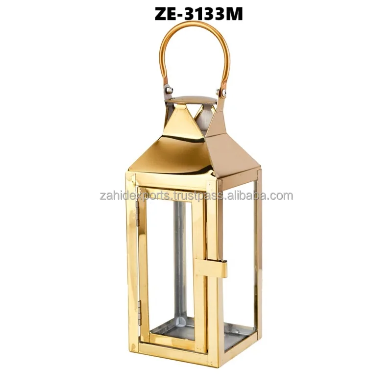 Metal lanterns for outdoor decor Hanging metal lanterns with chains Metal lanterns for wholesale export Zahid Exports