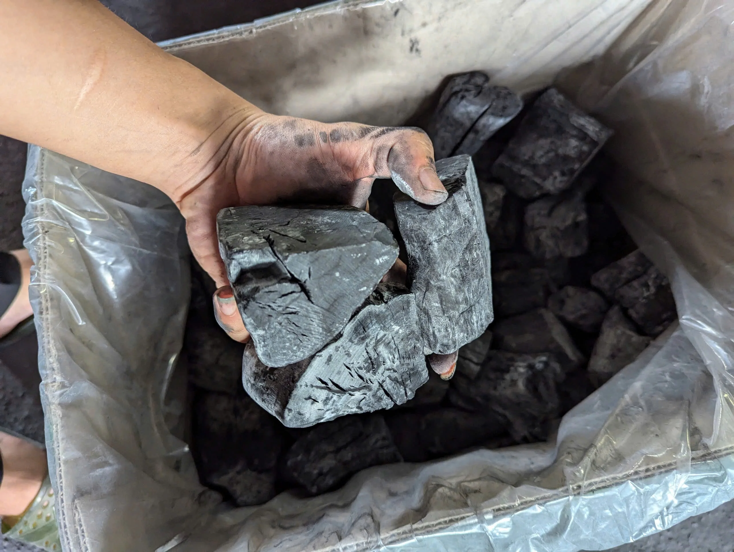 White Coffee Charcoal for Outdoor BBQ Camping & Grill Trips-Smokeless Binchotan Black Coal Activated Charcoal