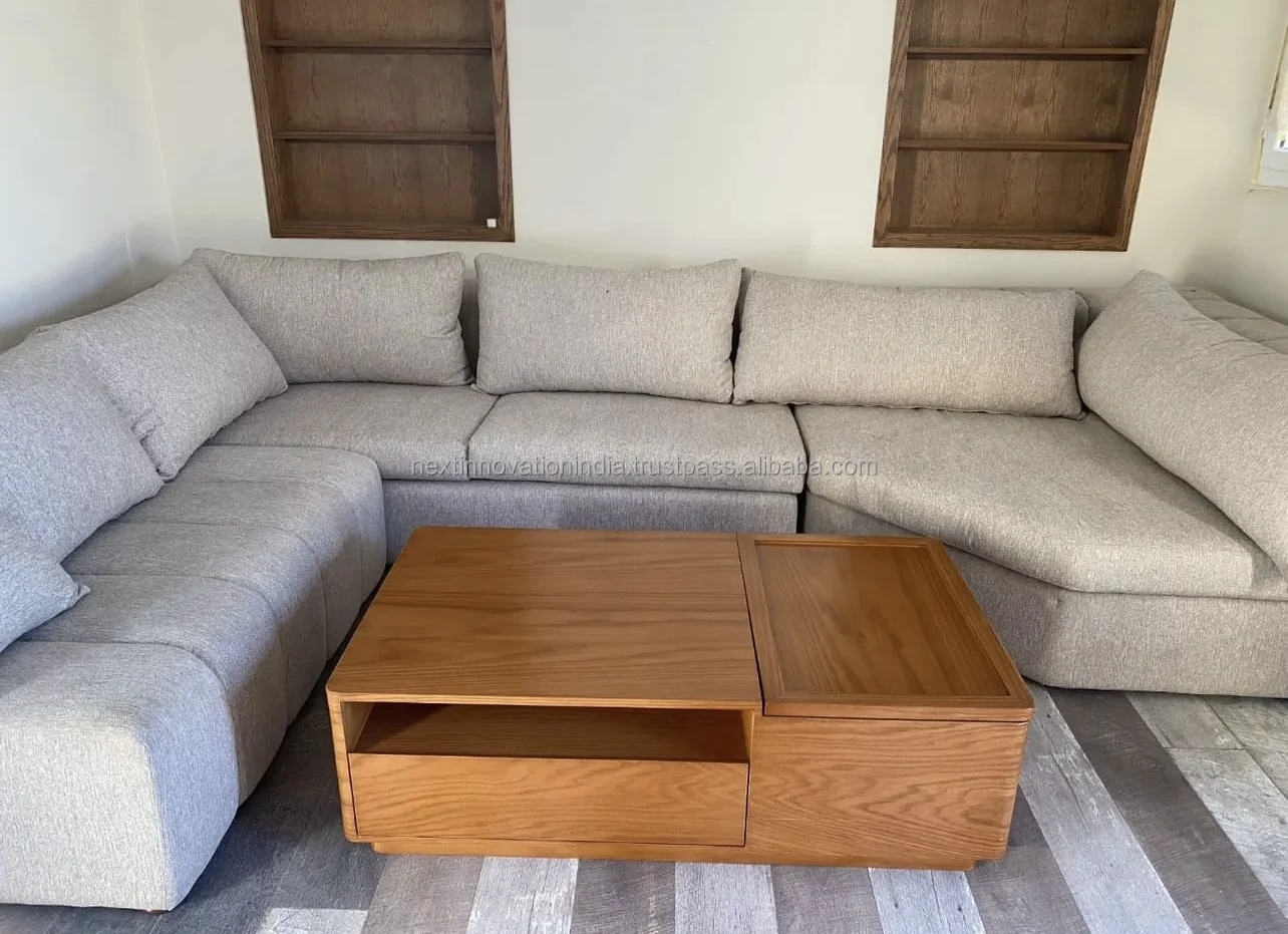 Solid Mango Wood light brown polished Design Hand Look Furniture