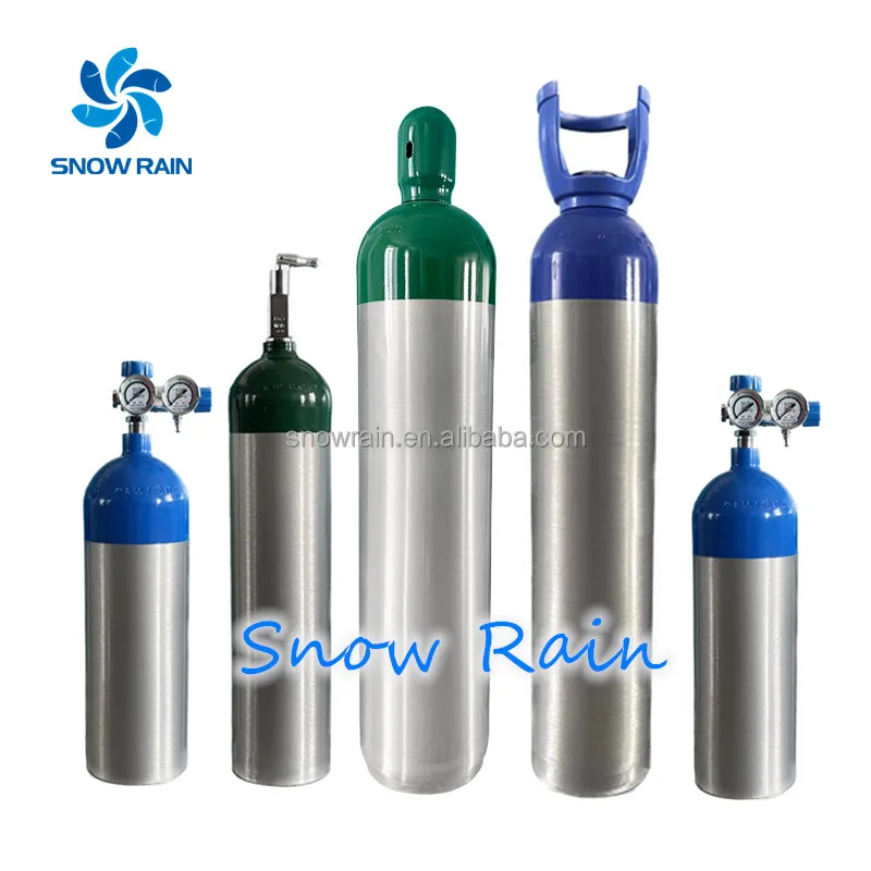 CE DOT Aluminium 14m3 Medical Oxygen Gas Cylinder China Pin Index Oxygen Cylinder Aluminium Oxygen Cylinder 105litre