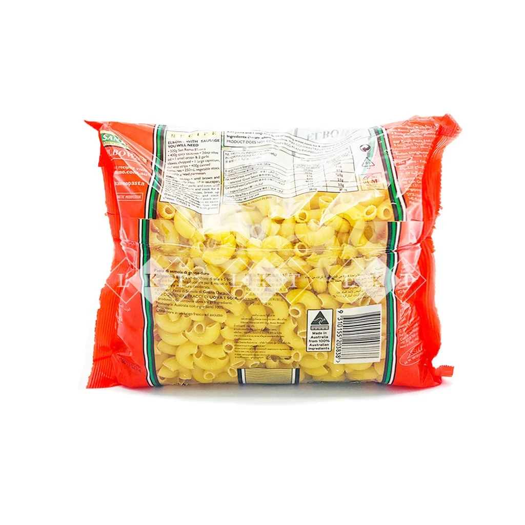 100% австралийские Самые популярные Короткие локти из твердой пшеницы Сан-Ремо 500 г