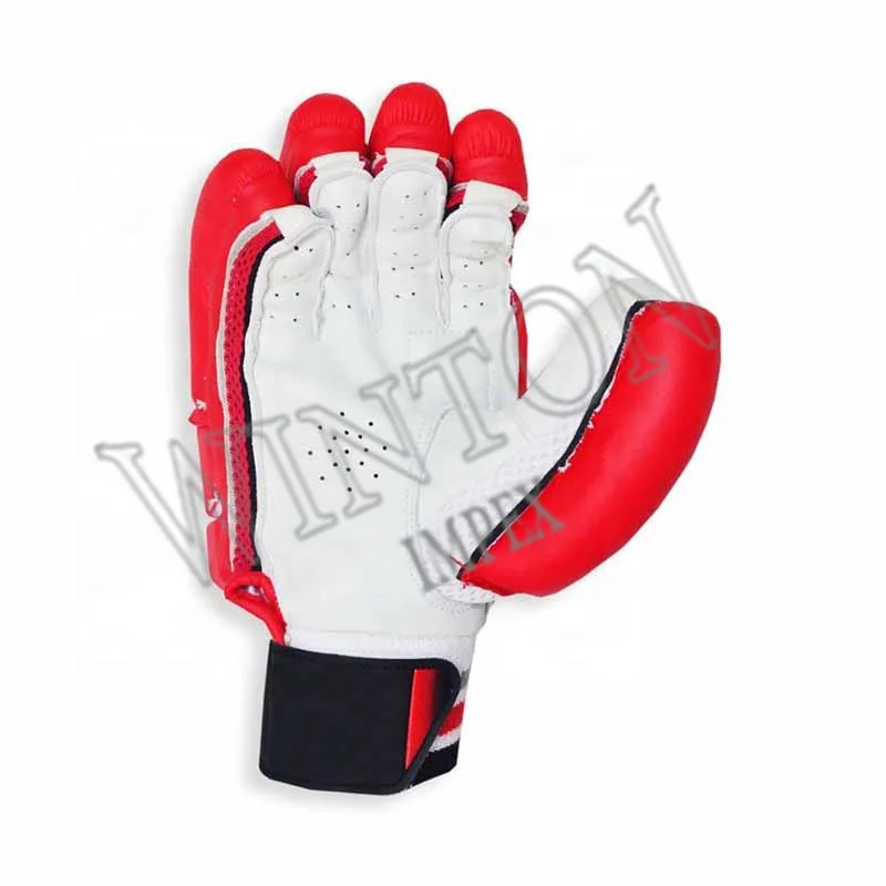 2021 OEM New Best Cricket Batting Gloves For Professional Players With Pitted Leather Highly Protection and Finger Saver
