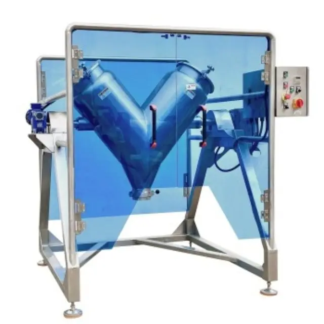 Fully Welded V Blending Talcum Cosmetic Dry Powder Mixer Machine