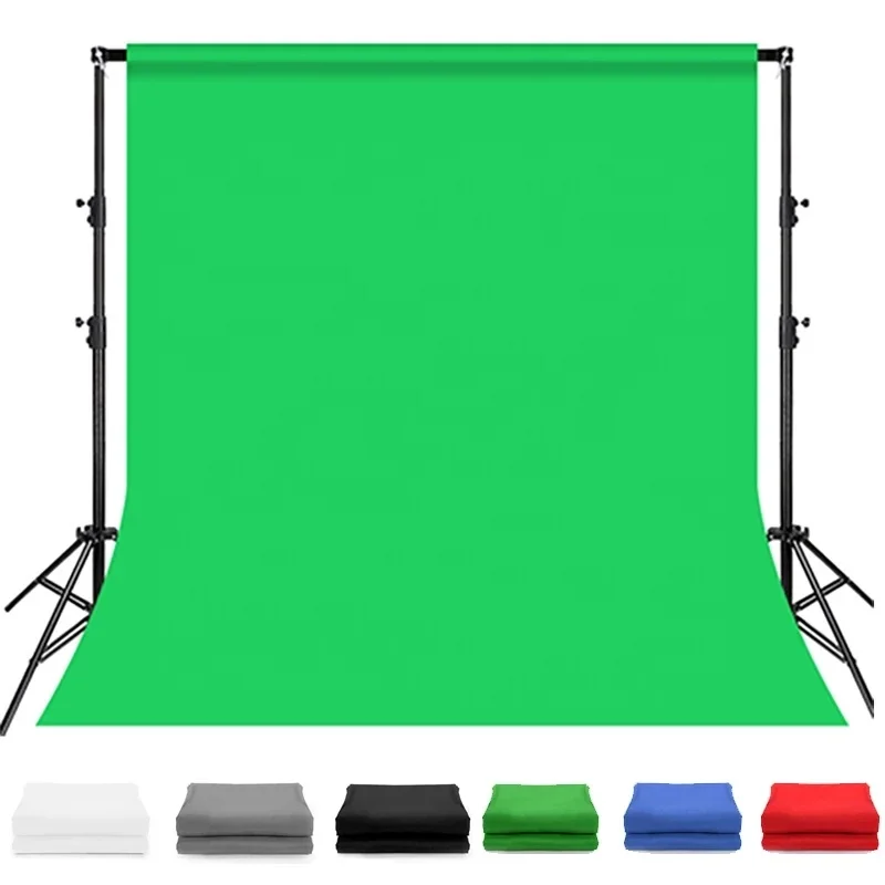 Junnx ODM 1.8*2m Photography Background Polyester White Red Blue Black Background Cloth Props Photo Studio Green Screen
