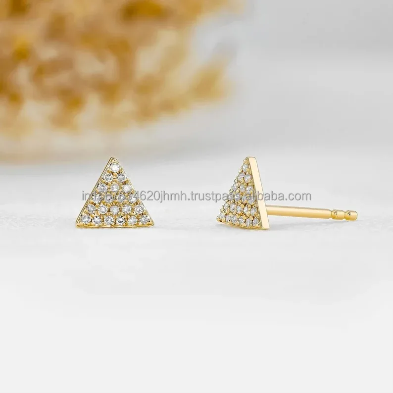 14kt золотые серьги с бриллиантами ювелирные изделия Свадебные GI/GIA лаборатории выращенные Круглые бриллианты стерлингового серебра идеальный подарок